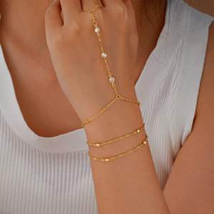 <span class=keywords><strong>Pulseras</strong></span> <span class=keywords><strong>de</strong></span> oro sólido chapadas en oro <span class=keywords><strong>de</strong></span> 9K personalizadas para <span class=keywords><strong>mujer</strong></span>, pulsera esclava para joyería <span class=keywords><strong>de</strong></span> moda para chica - Product Image 2