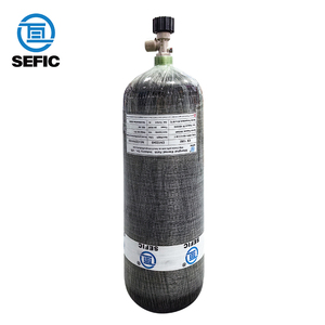 Bình khí oxy sợi carbon 9L, bình khí composite, tiêu chuẩn EN12245, bình khí áp suất cao - Product Image 2