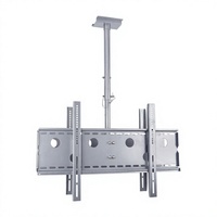 Support de plafond pour deux téléviseurs CPLB102D-64, inclinaison 0-15 degrés, plaque de plafond anti-flexion, système de double verrouillage