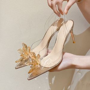 8CM Chaussure Femme Talon Carre Luxury Shoes Designer Transparent 2024 Summer Women's Sandals - Product Image 2
