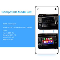 Interface sans fil CarPlay Android Auto Exploter RGB pour Volkswagen 2013-2016 Skoda 2013-2016 Seat 2013-2018 avec système MIB