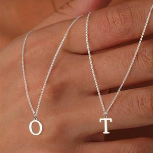 Trendy <strong>S</strong> <strong>Initial</strong> Charm <strong>Necklace</strong> for <strong>Children</strong> Rhodium Plated Sterling Silver with Opal Main Stone Link Chain for Anniversaries - Product Image 4