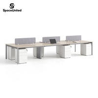 Station de travail de luxe SpaceUnited, mobilier de bureau commercial, bureau en acier de style mid-century