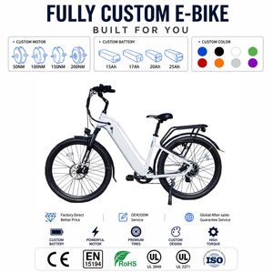 Vélo électrique de ville nouvelle conception 27,5 pouces, batterie cachée 48V 14,5Ah, vélo électrique à cadre basse - Product Image 1
