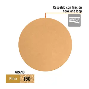 กล่องบรรจุ 5 แพ็ค พร้อมแผ่นขัดทราย 5 แผ่น ขนาด 5 นิ้ว ความหยาบ 150 แบบตาบอด TRUPER - Product Image 1