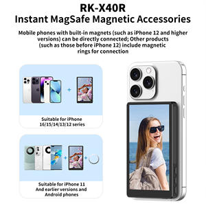 Monitor Selfie Aquina RK-X40R de Alta Calidad, Pantalla Magnética Inalámbrica para Teléfono, Cámara Trasera, Transmisión en Vivo para Android - Product Image 3