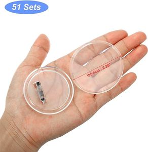 Kích thước lớn 75mm/79mm Tùy chỉnh hình ảnh nút vòng tùy chỉnh thăng hoa trống nhựa acrylic huy hiệu nút - Product Image 3