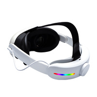 Sangle de tête confortable RV avec LED RGB et batterie intégrée, réglable, de remplacement, pour lunettes VR Meta Quest 3 Quest 3S, accessoires