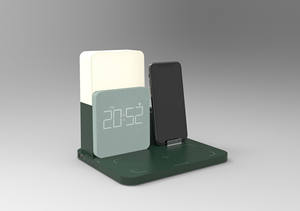 Lampe de table <span class=keywords><strong>LED</strong></span> multifonctionnelle 4 en 1 avec chargeur rapide sans fil Chargeur de téléphone pour montre Airpods et téléphones - Product Image 4