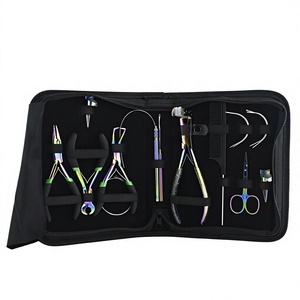Haute qualité ruban dans l'extension des cheveux et Micro liens pinces Kit d'outils Extensions de cheveux pince à ruban tirant crochet séparation peigne doigt - Product Image 1