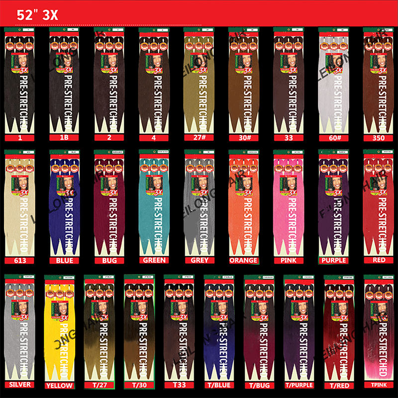 Carte de couleur du paquet 52'' 3X