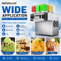 Machine à glace pilée commerciale à 4 bacs pour glace moelleuse, idéale pour les salons de thé, cafés et restaurants