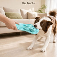 Jouet à mâcher pour chien en corde de coton, jouet à mâcher en forme de pantoufle, jouet interactif tressé pour chiens de petite et moyenne taille