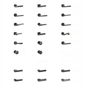 फैक्टरी कस्टमाइज्ड पकड़ लक्जरी अमेरिकी शैली प्राचीन तांबा ठोस पीतल लॉक डोर हैंडल के साथ - Product Image 5