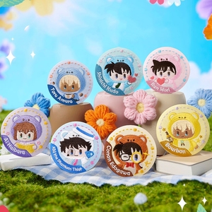 Badges en aluminium brodés <span class=keywords><strong>Detective</strong></span> <span class=keywords><strong>Conan</strong></span> - Shinichi Ran Kaito Kuroba, articles de collection de personnages, boîte mystère, 14 ans et plus, unisexe - Product Image 1