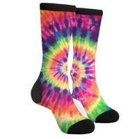 Chaussettes sur mesure avec impression de fleurs du soleil et logo Paisley vierge à sublimation pour la vie quotidienne Séchage rapide