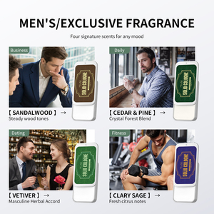 Baume de Cologne Solide Concentré Portable OEM pour Homme – Déodorant Corporel Format Voyage – Cadeaux – Parfum Solide en Cire pour Homme - Product Image 5