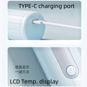 หวีแปรงยืดผมแบบพกพาไร้สาย ชาร์จไฟได้ พร้อมจอ LCD สำหรับการเดินทาง วัสดุไนลอน ใช้พลังงานจากแบตเตอรี่ - Product Image 6