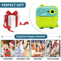 SourcingArk Imprimante portable sans fil sans encre, mini appareil photo instantané HD pour texte et images, avec carte MicroSD, en plastique, mignon, pour enfants, appareil photo d'impression Q5