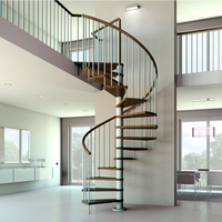 Escalier en colimaçon moderne et peu encombrant pour projets résidentiels intérieurs d'appartements