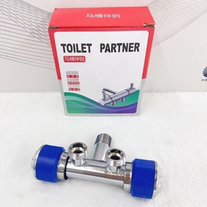 Robinet d'angle en acier inoxydable Toilet Partner 1/2 po à double sortie pour plomberie - Product Image 1