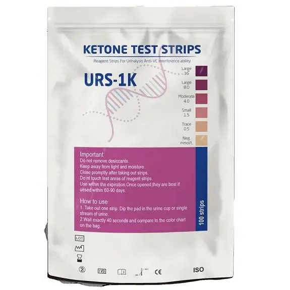 100 Strips Ideal for Keto Diet and Ketosis Monitoring Ketone Urine Test Strips