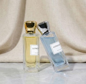Botella de Perfume de Vidrio Transparente Vacía de Lujo, Diseño Cuadrado Plano Personalizado de Fábrica, 30ml 50ml 75ml 80ml - Product Image 3