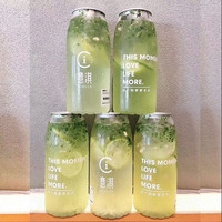 Bouteilles de jus de fruits transparentes de haute qualité en plastique argenté PET aluminium personnalisé boisson ronde Pop Can Pet Can 330ml Slim 57mm