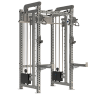 Rack de musculation tout-en-un commercial avec machine Smith, système de poulies, croisement de câbles double, équipement de gym multifonctionnel robuste