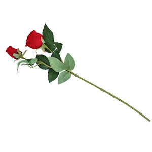 Roses artificielles Lichao à double tête, fleurs en soie, bouquet pour décoration de mariage et de maison - Product Image 5