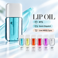 Huile à lèvres carrée RTS 4ml hydratante effet brillant waterproof 6 teintes faible MOQ 2 pièces vente en gros logo personnalisé