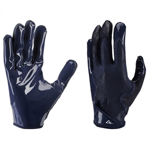 Gants de football américain personnalisés avec logo imprimé, toutes saisons, confortables, antidérapants, respirants, en cuir synthétique imperméable - Product Image 1