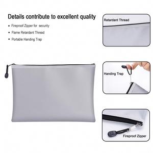 Money Bag File <b>Folder</b> Document Cases Storage Bag for Home Fireproof Waterproof Useful OEM - Product Image 3