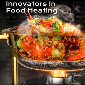 4 adet Set kolay hareket büfe soba büyük kapasiteli gıda ısıtıcısı s büfe reşo dayanıklı ikram ekran gıda ısıtıcısı Set - Product Image 4