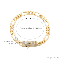 Chaîne en corde à boucle de glace neuve de 6 mm, 8 mm, 10 mm, en laiton de haute qualité, plaquée or 14 carats, bracelet Manaco, collier, bijoux pour hommes et femmes
