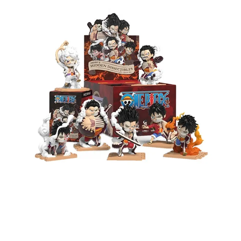 Atacado popular Personalizado MIGHTY JAXX Anime Figura One Piece série 6 Luffy Blind caixa Decoração Do Carro Mystery Box