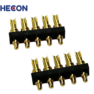 Hot Selling Customized Brass Gold Plated Wire to Board Pogo Pin <strong>Connector</strong> 5 Pins for PCB Application - Product Image 4