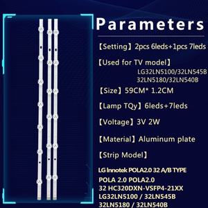 Bande lumineuse LED pour téléviseur LG 32 pouces RS-203 GDCH43LB11_LED3030_VO.5 pour modèle de téléviseur LG32 LN5100//32LN545B - Product Image 4