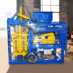 Máquina para fazer tijolos QTJ4-25, mini-tipo automático de bloco, material de construção, intertravamento de concreto, cimento, tijolos, máquinas