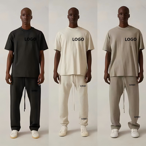 <span class=keywords><strong>Felpa</strong></span> da Uomo <span class=keywords><strong>a</strong></span> <span class=keywords><strong>Maniche</strong></span> <span class=keywords><strong>Corte</strong></span> in Maglia di Cotone 100% Nera con Stampa Floccata, Girocollo, Anti-Pilling, Vestibilità Larga, Stile Casual di Tendenza - Product Image 6