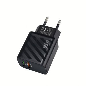 65W Dual Interface USB PD Fast Charging Wall Charger US <b>EU</b> Plug Full-protocol QC4.0 PD35W Mobile Phone Power <b>Adapter</b> - Product Image 5