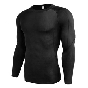 Unisex Fitness Compression Shirt <b>Base</b> <b>Layer</b> Top Long Sleeve T-Shirt Spandex/Nylon Sports Gear Tights for Running Gym Workout - Product Image 2