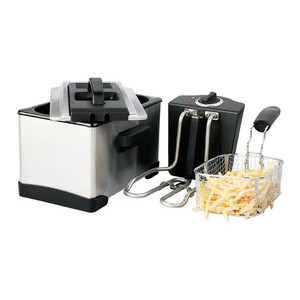 หม้อทอดไฟฟ้าขนาดใหญ่ ความจุเยอะ ขายดี หม้อทอดไร้น้ำมัน หม้อทอดไฟฟ้าแบบจุ่ม  วัสดุสแตนเลส ควบคุมด้วยปุ่มหมุน ได้มาตรฐาน CE CB EMC - Product Image 2