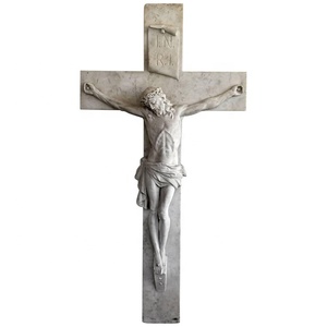 Escultura de Crucifixión Europea de Tamaño Real en Mármol, Estatua de Jesús Crucificado, Arte Religioso para Interiores y Exteriores - Product Image 4