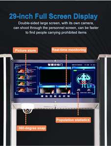 <span class=keywords><strong>Detector</strong></span> de metais passagem inteligente do toque da elevada precisão para o equipamento de inspeção humano passagem rápida - Product Image 4