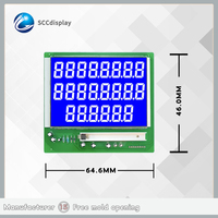 Écrans LCD à 7 segments haute visibilité, fabricant de modules LCD, rétroéclairage négatif HTN pour les instruments de distributeurs de carburant
