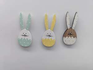 Kelinci Paskah dengan stiker, kelinci 5cm. kelinci kayu - Product Image 5