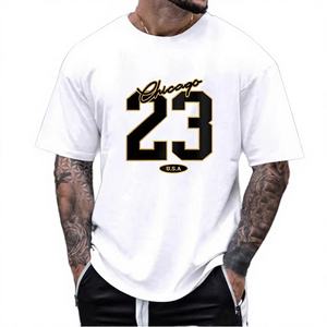 T-shirt de basket-ball Chicago 23 pour homme, ample, décontracté, respirant, en polyester, col rond, manches courtes, imprimé numérique, noir, été - Product Image 4