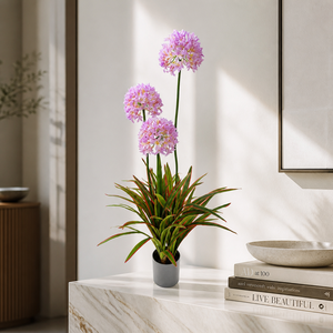Elegante Mazzo di Fiori Artificiali Agapanthus Viola Blu Giglio del <span class=keywords><strong>Nilo</strong></span> per Centrotavola da Hotel, Interni, Esterni e Matrimoni - Product Image 1
