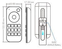Télécommande sans fil Skydance RT10 4 zones RF 2.4G avec molette tactile, télécommande portable pour contrôleur LED RGB+CCT